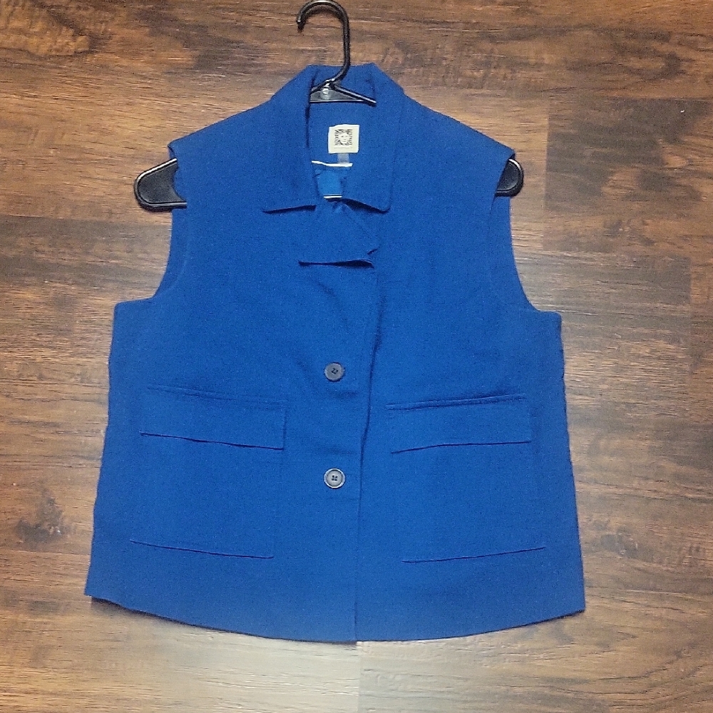 Anne Klein Royal Blue Sleeveless Vest